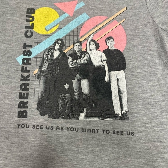 The breakfast club women’s grey T-shirt, size medium - Picture 2 of 3
